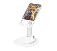 LHDGBNV Cute Fox Support de téléphone portable réglable en hauteur rotatif à 360° Support de téléphone portable pliable Accessoires de bureau Compatible avec tous les téléphones portables et tablettes