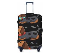 LHDGBNV Housse de protection pour valise de voyage avec inscription « I Love My Dog » - Lavable et élastique - Anti-rayures - Convient aux valises de 45,7 à 81,3 cm, Noir , L