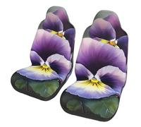 LHDGBNV Pansy Perfection Lot de 2 housses de siège avant de voiture, élastiques, respirantes, douces et confortables, ajustement universel pour la plupart des SUV, berlines, camions