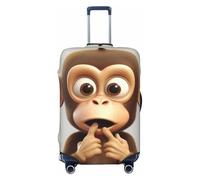 LHDGBNV The Silent Monkey Housse de protection pour valise, lavable, élastique, anti-rayures, convient aux valises de 45,7 à 81,3 cm, Noir , XL