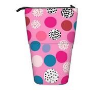 LHDGBNV Trousse à crayons télescopique Crazy Pink Polka Dots - Jolie trousse à crayons pop-up - Pour fournitures de bureau