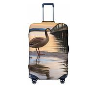 LHDGBNV Wild Goose By The Bridge Housse de protection pour valise, lavable, élastique, anti-rayures, convient aux valises de 45,7 à 81,3 cm, Noir , S