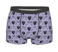 LHDGBWC Caleçons boxeurs pour homme ultra doux brossé stretch Caleçons Haunted Mansion, Noir/blanc, XXL