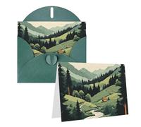 LHDGBWC Carte de vœux « Thinking of You » avec enveloppes, carte de vœux vierge de 10,2 x 15,2 cm, carte d'anniversaire pour toutes les occasions pour mariage, cartes de remerciement, carte de