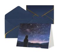 LHDGBWC Carte de vœux « Thinking of You » avec enveloppes, carte de vœux vierge de 10,2 x 15,2 cm, carte d'anniversaire pour toutes les occasions pour mariage, cartes de remerciement, fille regardant