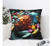 LHDGBWC Housses de coussin décoratives douces pour canapé, chambre à coucher, salon - 66 x 66 cm - Style rustique moderne