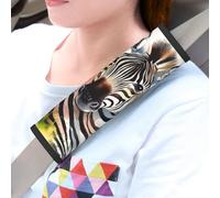 LHDGBWC Lot de 2 coussinets de ceinture de sécurité universels pour ceinture de sécurité de voiture - Motif zèbre aquarelle - Pour harnais de landau - Accessoires d'intérieur de voiture