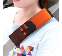 LHDGBWC Lot de 2 coussinets universels pour ceinture de sécurité de voiture - Coucher de soleil - Éléphant africain - Housses de sangle de landau pour ceinture de sécurité - Coussin automobile pour