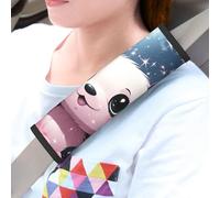 LHDGBWC Lot de 2 coussinets universels pour ceinture de sécurité de voiture - Motif panda rose