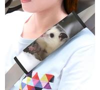 LHDGBWC Lot de 2 coussinets universels pour ceinture de sécurité de voiture Opossum dans la neige, harnais de landau, ceinture de sécurité, coussin d'épaule pour accessoires d'intérieur de voiture