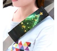LHDGBWC Lot de 2 coussinets universels pour ceinture de sécurité de voiture - Vert - Pour harnais d'arbre de Noël - Housses de sangle de landau - Pour ceinture de sécurité - Accessoires d'intérieur de