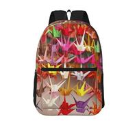 LHDGBWC Sac à dos de voyage en avion léger pour ordinateur portable de 15,6 pouces pour homme et femme, Grues en papier origami, taille unique