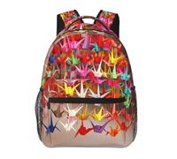 LHDGBWC Sac à dos de voyage en avion léger pour ordinateur portable de 15,6 pouces pour homme et femme, Grues en papier origami, taille unique