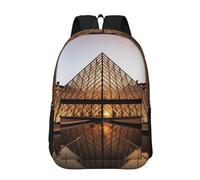 LHDGBWC Sac à dos de voyage léger pour ordinateur portable de 15,6" Motif citron et fruits Pour homme et femme, Musée du Louvre à Paris, One Size, Sacs à dos de voyage