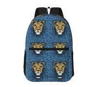LHDGBWC Sac à dos de voyage léger pour ordinateur portable de 15,6 pouces avec motif floral tropical pour homme et femme, Tête de lion pour enfant Bleu, taille unique