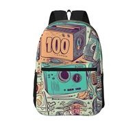 LHDGBWC Sac à dos de voyage léger pour ordinateur portable de 15,6 pouces avec motif floral tropical pour homme et femme, Illustration I Love the 90s, taille unique