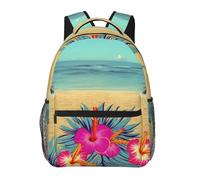 LHDGBWC Sac à dos de voyage léger pour ordinateur portable de 15,6 pouces avec peinture à l'encre de panda pour homme et femme, Bonjour Hawaii, taille unique