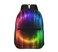 LHDGBWC Sac à dos de voyage léger pour ordinateur portable de 15,6 pouces avec peinture à l'encre de panda pour homme et femme, Fluo arc-en-ciel, taille unique