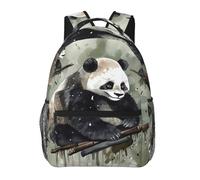 LHDGBWC Sac à dos de voyage léger pour ordinateur portable de 15,6 pouces avec peinture à l'encre de panda pour homme et femme, Peinture à l'encre Panda, taille unique