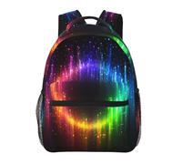 LHDGBWC Sac à dos de voyage léger pour ordinateur portable de 15,6 pouces avec peinture à l'encre de panda pour homme et femme, Fluo arc-en-ciel, taille unique