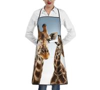 LHDGBWC Tablier de chef imperméable pour homme et femme - Tablier de chef réglable avec poches, col de girafe - Tabliers de cuisine pour cuisine, pâtisserie, barbecue, nettoyage du barbecue