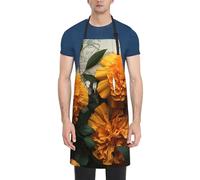 LHDGBWC Tablier de chef imperméable pour homme et femme - Tablier de chef réglable avec poches - Tablier de cuisine pour cuisine, pâtisserie, barbecue, peinture, nettoyage