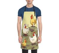 LHDGBWC Tablier de chef imperméable pour homme et femme - Tablier de chef réglable avec poches - Tablier de cuisine pour cuisine, pâtisserie, barbecue, peinture, nettoyage de gril, noir, taille unique