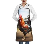 LHDGBWC Tablier de chef imperméable pour homme et femme - Tablier de chef réglable avec poches - Tablier de cuisine pour cuisine, pâtisserie, barbecue, nettoyage du gril, blanc, taille unique