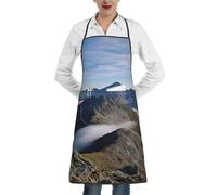 LHDGBWC Tablier de chef imperméable pour homme et femme - Tablier de chef réglable avec poches - Tablier de cuisine pour cuisine, pâtisserie, barbecue, nettoyage du barbecue
