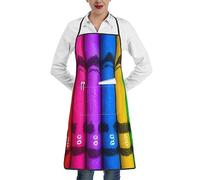 LHDGBWC Tablier de chef imperméable pour homme et femme - Tablier de chef réglable avec poches - Tablier de cuisine pour cuisine, pâtisserie, barbecue, nettoyage de gril, blanc, taille unique