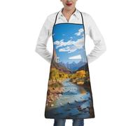 LHDGBWC Tablier de chef imperméable pour homme et femme - Tablier de chef réglable avec poches - Tablier de cuisine Zion National Park - Tablier de cuisine pour cuisine, pâtisserie, barbecue
