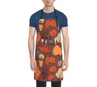 LHDGBWC Tablier de chef imperméable pour homme et femme - Tablier de chef réglable avec poches - Tablier de cuisine d'automne pour cuisine, pâtisserie, barbecue, peinture, nettoyage du gril, noir