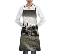 LHDGBWC Tablier imperméable pour homme et femme - Tablier de chef réglable avec poches - Tablier de cuisine tranquille pour tracteur, agriculture, cuisine, barbecue, nettoyage