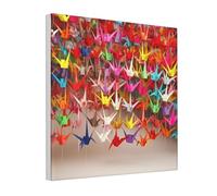 LHDGBWC Toile murale à suspendre - Impressions sur toile de peintures à thème origami - Impressions sur toile de peintures à thème grues en papier origami - 30,5 x 30,5 cm - Décoration murale moderne