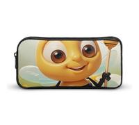 LHDGSJE Trousse à crayons légère Honey Bee - Grande capacité - Organiseur de papeterie de bureau, blanc, 22*12*5cm, Trousse à crayons