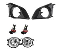 Lhdktee Antibrouillard Ensemble Phares Antibrouillard Led, Couvercle Chromé Lunette Calandre, Accessoires Voiture Pour Toyota Pour Corolla 2007-2010 Voiture Drl(LED and Covers)