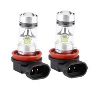 Lhdktee Antibrouillard Kit D'ampoules De Phares LED Antibrouillard, H8 H9 H11 6000K Blanc 100W, 2 Pièces Voiture Drl