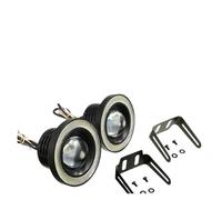 Lhdktee Antibrouillard Lampe Antibrouillard LED 12V 64mm 76mm 89mm 1 Pièce Projecteur COB Lumière Voiture 2.5 "3.0" 6500K Anneaux Halo Angel Eyes DRL Blanc Voiture Drl(2.5inch)