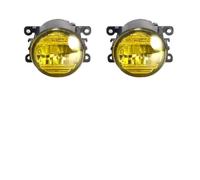 Lhdktee Antibrouillard Pour Peugeot Pour Partner Pour Tepee 2012-2022 2X Passager + Conducteur LED Ensemble Feux Antibrouillard 6000LM Feu Jour DRL Voiture Drl(JZ Lemon Yellow)