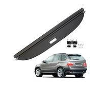 Lhdktee Coffre Cover pour BMW X5 2002 2003 2004 2005 2006 Cache-Bagages Rétractable Protection Étanche Et Intimité pour Porte-Bagages RéTractable ÉTagèRe ArrièRe(Fibre de Carbone)