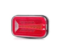 Lhdktee Feu Stop Arrière Pour Remorque Bus Pick-up Camion RV 12V 24V Carré LED Halo Feu Arrière 6.5 Pouces Clignotant Lampe Frein Arrêt Plaque D'immatriculation(1pc 6.5 inch)