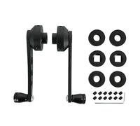 Lhdktee Pour Universel 2 Pack En Alliage D'aluminium Voiture Manuel Fenêtre Levage Manivelle Poignée Enrouleur Lève-vitre Voiture Interrupteur De Lève-vitre(Le noir)