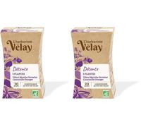 L'Herboriste du Velay - Infusion BIO Détente 5 Plantes - Tilleul, Menthe, Verveine, Camomille, Feuilles d'Oranger - Conditionné au Puy-en-Velay - Boite de 20 Sachets (Lot de 2)