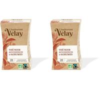 L'Herboriste du Velay - Thé Noir BIO aux Agrumes - Pamplemousse, Orange, Citron Vert - Ingrédients 100% Issus de l'Agriculture Biologique - Conditionné au Puy-en-Velay - Boite de 20 Sachets (Lot de 2)