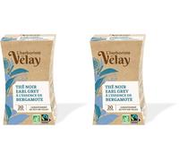 L'Herboriste du Velay - Thé Noir BIO Earl Grey à la Bergamote - Ingrédients 100% Issus de l'Agriculture Biologique - Conditionné au Puy-en-Velay - Boite de 20 Sachets (Lot de 2)