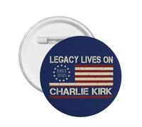 L'héritage vit sur les épingles à boutons Charlie Kirk RIP Charlie Kirk Pins et badges ronds à boutons Épingle de poitrine ronde