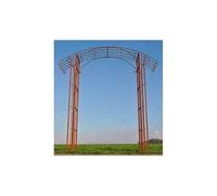 L'Héritier Du Temps Arche Blois Structure en Acier Oxydé Brut Support à Grimpants Produit Technique de Jardin 50x225x236cm