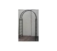 L'Héritier Du Temps Arche Pomme de Pin Passage en Acier Brut oxydé Support Structure de Jardin Tuteur à grimpants 50x140x226cm