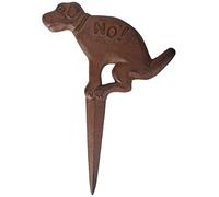 L'Héritier Du Temps Chien à Piquer en Extérieur ou Intérieur Décoration de Jardin Silhouette Animal en Fonte Patiné Marron 1x23,5x31,5cm