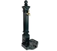 L'Héritier Du Temps Fontaine de Jardin Décoration à Poser en Fonte d'Aluminium et Robinet en Laiton Colonne à Eau Style Antan 29x33x81cm